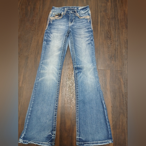 Kids Light Blue Bootcut Jeans - Picture 8 of 9